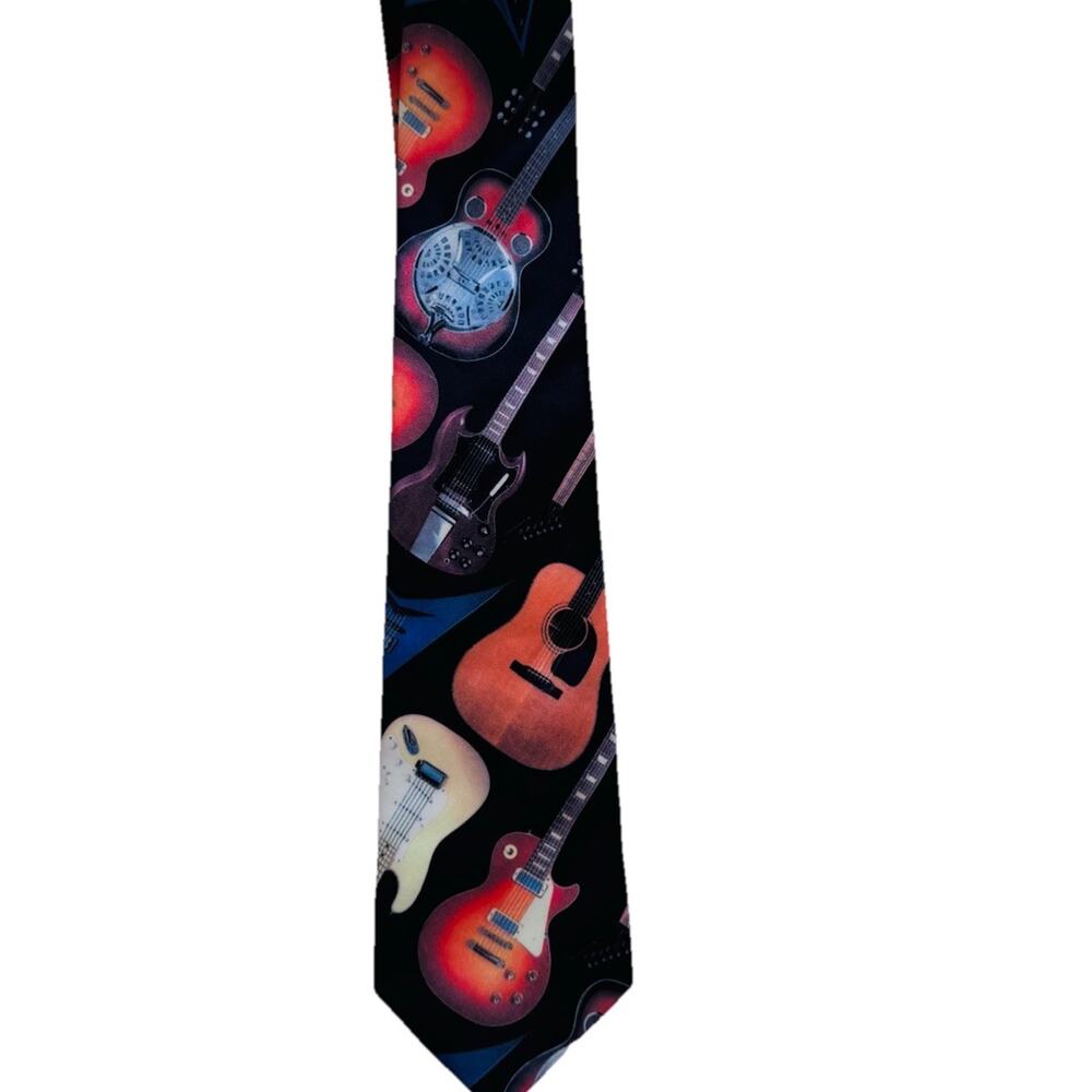Ralph Marlin Crown Music Jackson Guitars Print 100% Neck Silk Tie 3.5 x 57